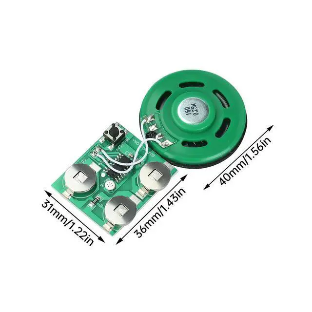 Alt view image 3 of 6 - 60 second DIY recording and playback board music module voice module, with AG10, suitable for greeting cards