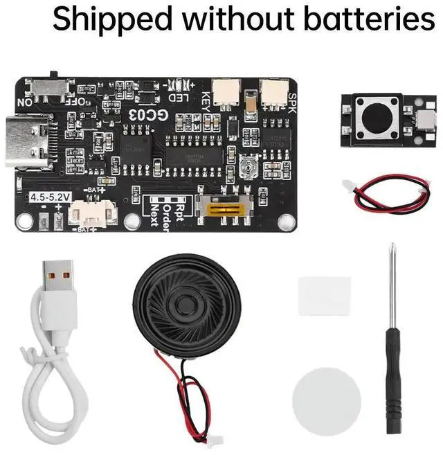 Main image of GC03 Recording Card Movement Creative Christmas Birthday Card Music Cover Wall MP3 Download Voice Module TYPE-C DIY Kit