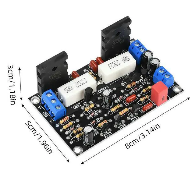 Alt view image 2 of 3 - DC10V-45V 150W Max Tube High Power Amplifiers HIFI Audio Amplifier Board Electronic Kit