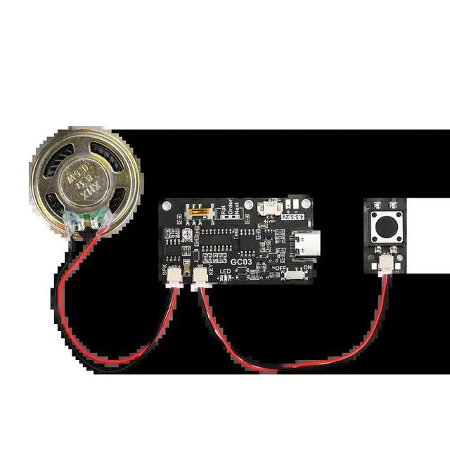 Alt view image 2 of 3 - GC03 Recording Card Movement Creative Christmas Birthday Card Music Cover Wall MP3 Download Voice Module TYPE-C DIY Kit