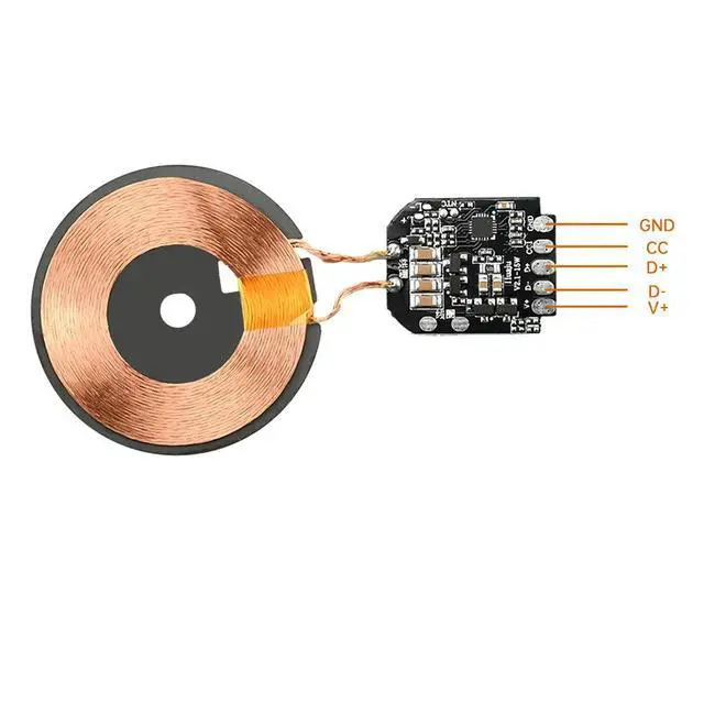 Alt view image 3 of 3 - 15W Charger Module Transmitter PCBA Circuit Board with for Qi Coil Support PD Fast Charger