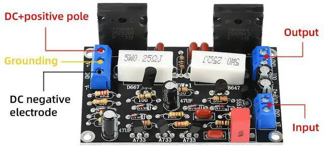 Main image of DC10V-45V 150W Max Tube High Power Amplifiers HIFI Audio Amplifier Board Electronic Kit