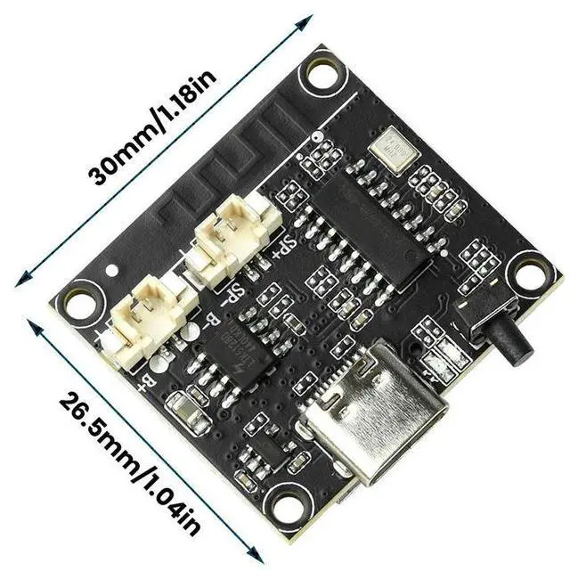 Main image of DC 5V 3W TWS Bluetooth-compatible Power Amplifier Board Support TF card Type-C Interface