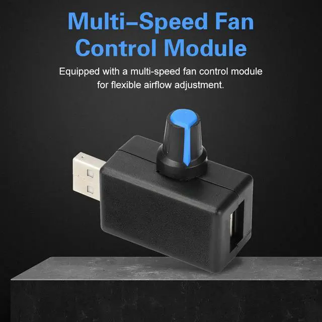 Alt view image 2 of 3 - DC 4-12V 5W USB Fan Speed Controller Induction Speed Controller With Swtich for Laptop Cell Phone Cooler