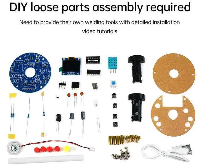 Main image of OLED Display Temperature And Humidity Meter Module Spray Circuit Board USB Atomizing Electronic DIY Kit Welding Practice Kit