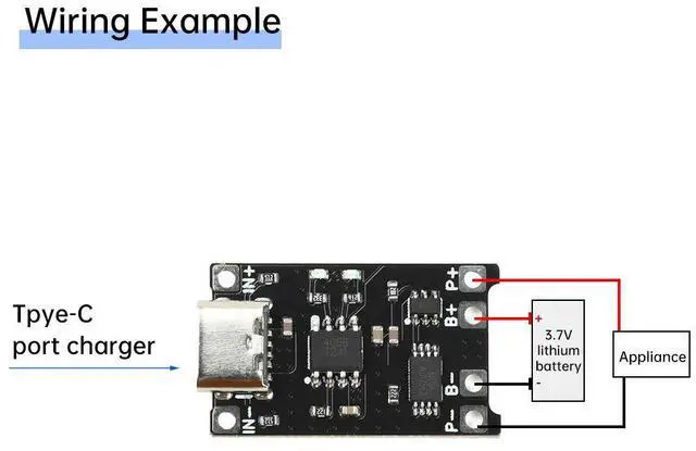 Alt view image 3 of 3 - DC 4-8V 1.2A TP4056 Lithium Charger Module Charging Board With Protection Charger Module