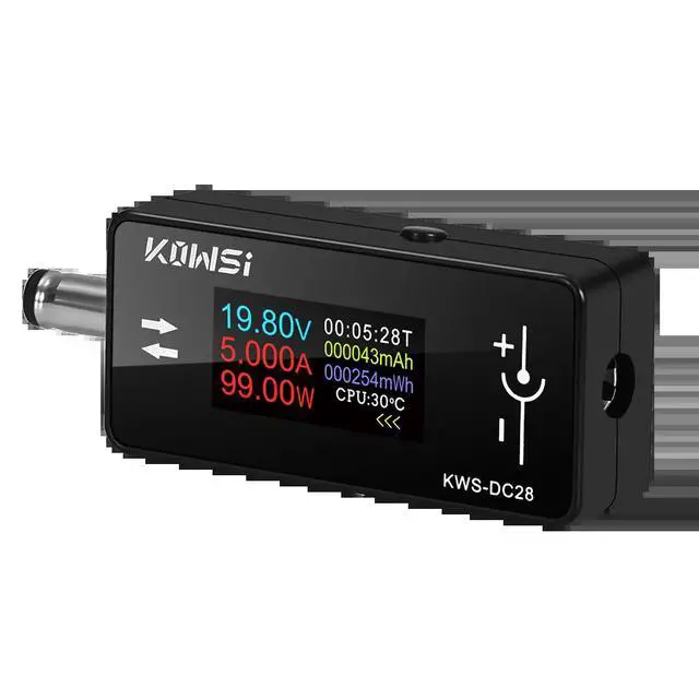 Alt view image 3 of 6 - DC 4~30V 0~12A Voltage Ammeter Power Meter 0.96 inch TFT HD Digital Display DC 5.5*2.5 Interface Tester Electronic Kit