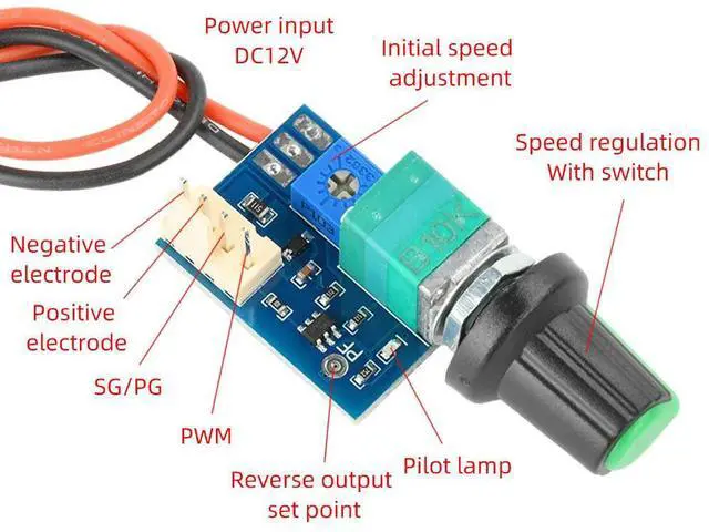 Main image of DC 12V PWM Speed Controller Fan Speed Governor 4 Wire Computer Temperature Controller Switch for PC CPU Cooler Electronic Kit