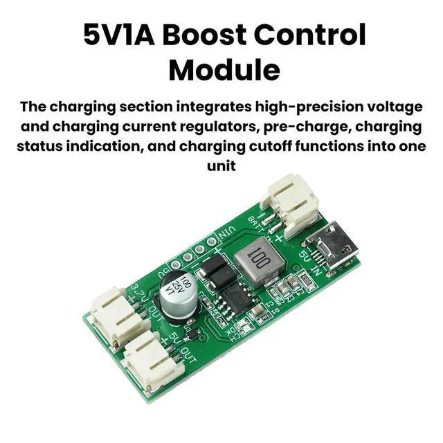 Alt view image 2 of 6 - TP5400 1A Lithium Charging Module 5V 1A Step Up Module Micro USB Interface