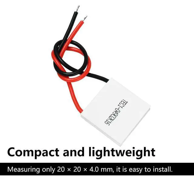 Alt view image 2 of 6 - SeasBoat TEC1-04902 K16 DC 5V Thermoelectric Cooler Peltier DIY 20*20MM 2A of Semiconductor Rrefrigeration Electronic Kit