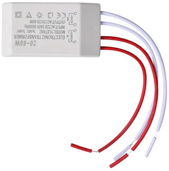 Main image of 20-60W 220V To AC12V halogen lamp Light Electronic Transformer Adapter Electronic Transformers For Lighting Fixtures
