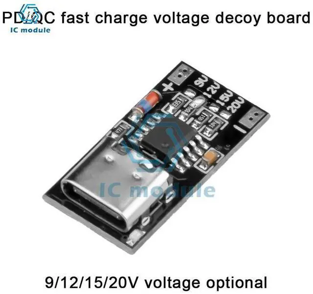 Main image of 12V Type-C/USB-C PD Trigger Board Module PD/QC Decoy Board Fast Charge High Speed Charger Power Delivery Boost Module