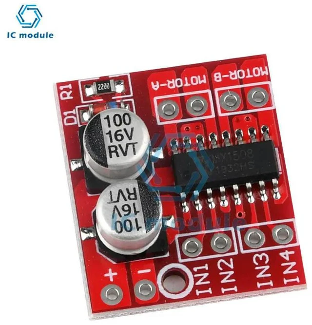 Alt view image 3 of 4 - 5PCS MX1508 L298N PWM Speed Dual H-Bridge Stepper Motor Driver DC Motor Driver Module DC 2V-10V 1.5A 2-Way