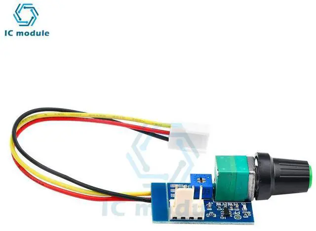 Alt view image 3 of 3 - DC 12V PWM Speed Controller Module 4-Wire PC Fan Speed Controller Module Governor for PC