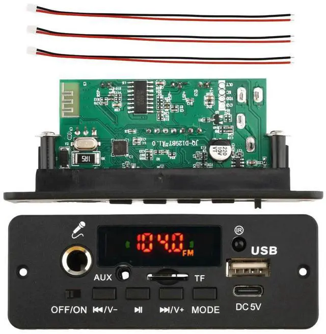 Main image of DC 5V MP3 Player 2*5W Amplifier Blue-tooth MP3 Decoder Board Car Music Player FM Radio Handsfree Call Record Module Support Mic