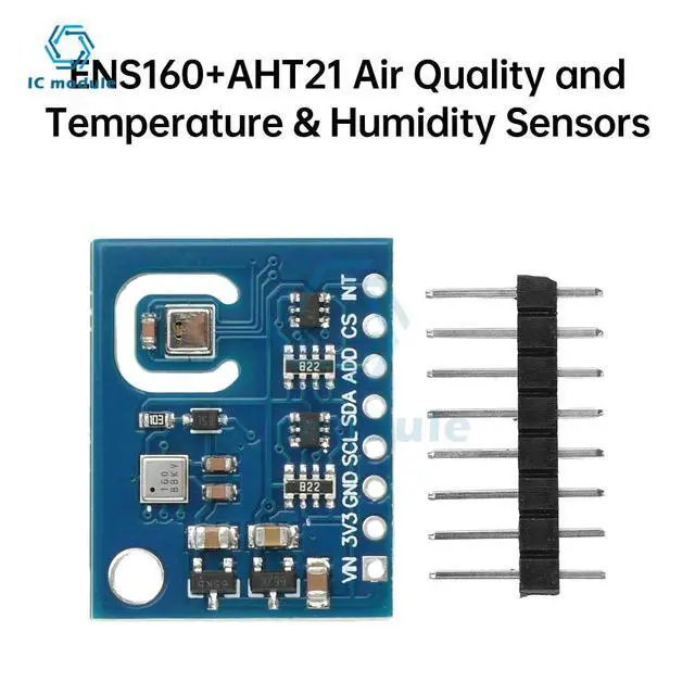 Alt view image 2 of 3 - Sensor Module ENS160+AHT21 Carbon Dioxide CO2 eCO2 TVOC Air & Temperature & Humidity Sensor Module
