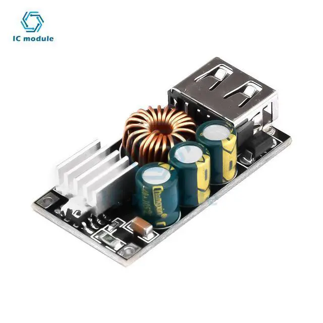 Alt view image 2 of 3 - USB Buck Converter DC-DC Step Down Module DC10-30V to 5V QC 3.0 Charging Module Volt Transformer Board