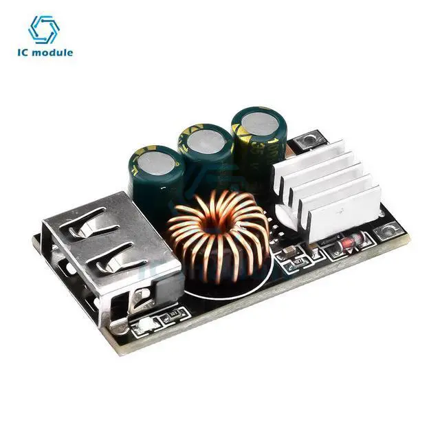 Alt view image 3 of 3 - USB Buck Converter DC-DC Step Down Module DC10-30V to 5V QC 3.0 Charging Module Volt Transformer Board