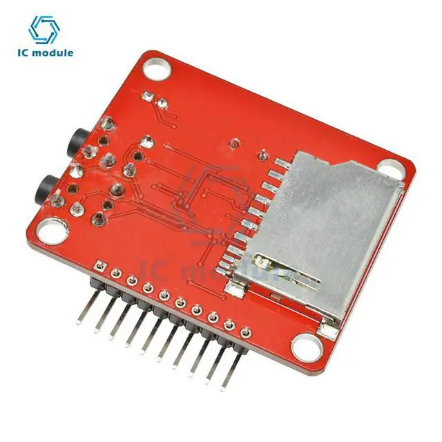 Alt view image 3 of 3 - VS1053 MP3 Module With SD Card Slot VS1053B Ogg Real-time Recording for Stereo Output and Mic Port 5V AMS1117 DIY KIT