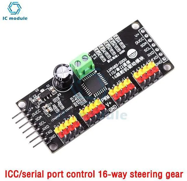 Main image of LU9685 16 Channel PWM Servo Driver Board IIC Interface LU9685 Module Controller for Ar-duino Robot or Ra-spberry pi