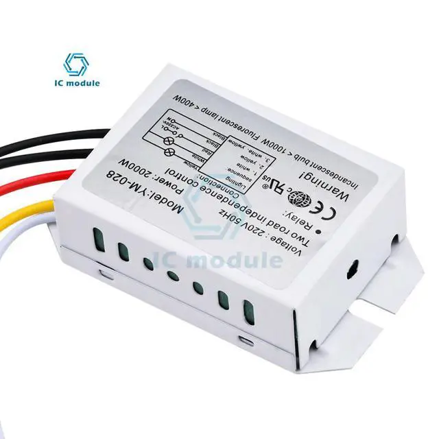 Alt view image 3 of 6 - 220V 2 Ways 3 Ways Digital Subsection Switch 1000W 1500W for Ceiling Light Independence Control Section Switch Piecewise Switch