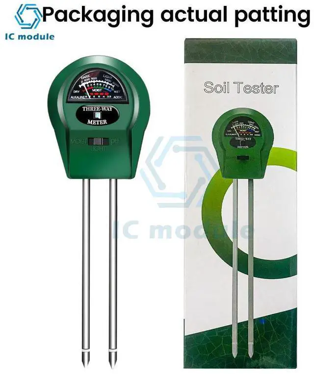 Main image of Humidity/PH value/light detection 3-in-one Soil PH Meter Sunlight Tester Garden Flowers Soil Moisture Sensor Meter
