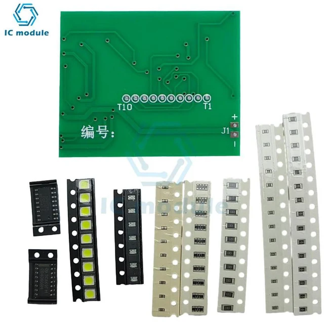 Alt view image 3 of 3 - DIY Electronic Kit 15-way lantern controller kit SMD component welding practice board parts DX-TP12 Welding Learning