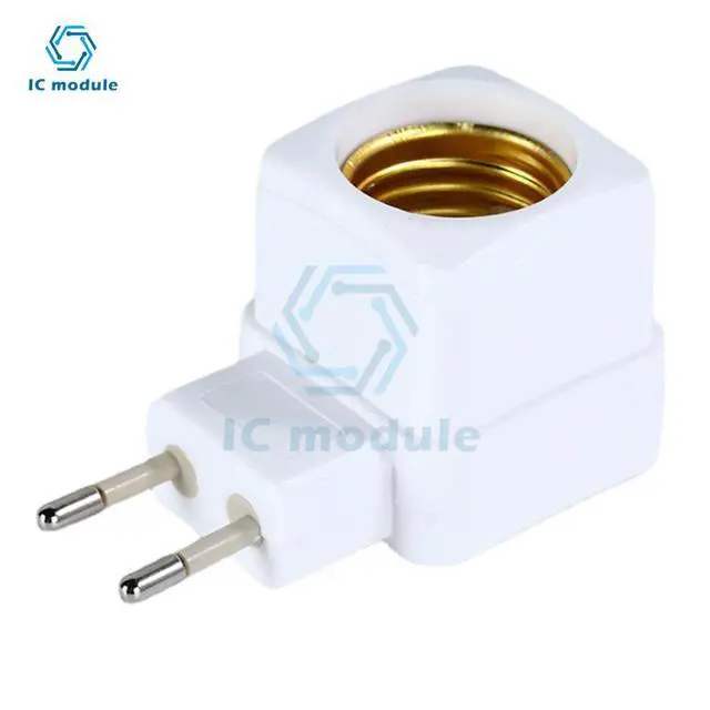 Alt view image 3 of 3 - 1 Pcs E27 LED Light Lamp Bulbs Socket Base Holder EU Plug Adapter ON/OFF Switch White