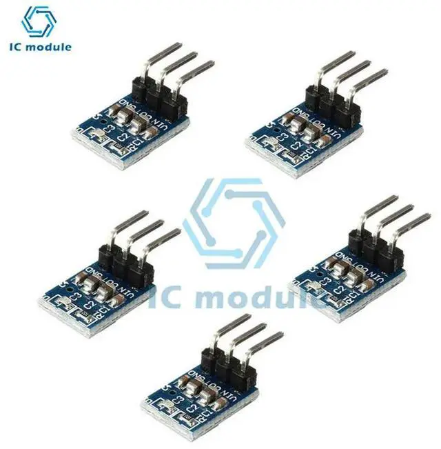 Main image of 5PCS/Lot AMS1117-3.3 DC Voltage Regulator Step Down Buck Converter Power Supply Module 4.75V-12V To 3.3V 800mA