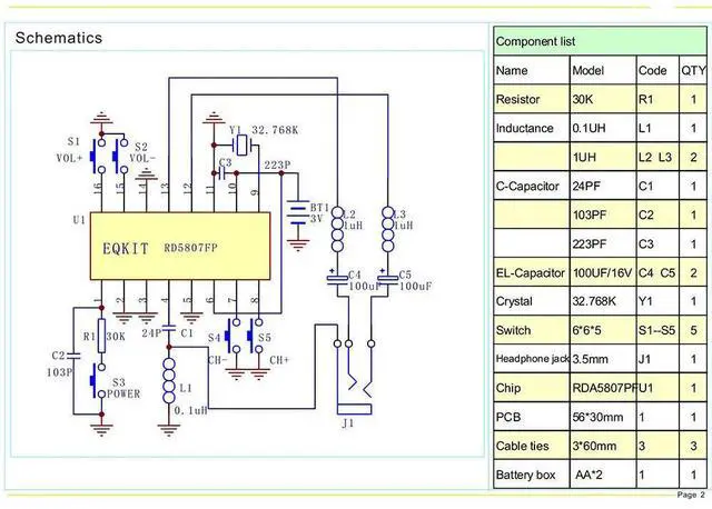 Alt view image 3 of 3 - 76-108MHz FM Stereo Radio DIY Kit FM Receiver Module Frequency Modulation Electronics Soldering Practice Project
