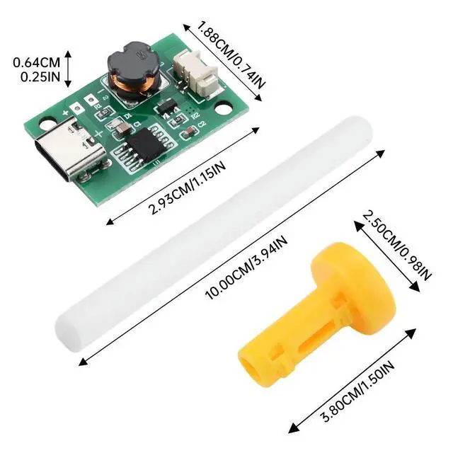 Alt view image 3 of 3 - DC5V Single Spray Non-Switched Atomization Humidification Module DIY Ultrasonic TYPE-C Mini Humidifier
