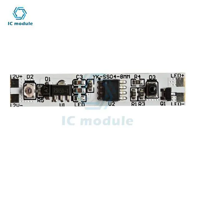 Alt view image 2 of 3 - Motion Sensor Hand Sweep Switch DC12V Hand Wave Scan IR Sensor Switch ON/OFF DIY LED Closet Cabinet Light/Wardrobe Lamp