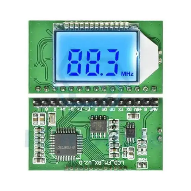 Alt view image 2 of 3 - 87-108MHz FM Radio Receiver Module LCD Display Microphone Stereo Board Digital Noise Reduction