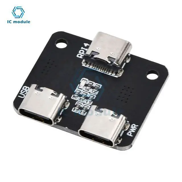 Alt view image 3 of 3 - Type-C interface power splitter is suitable for Raspberry Pi 4 USB 1 to 2 module