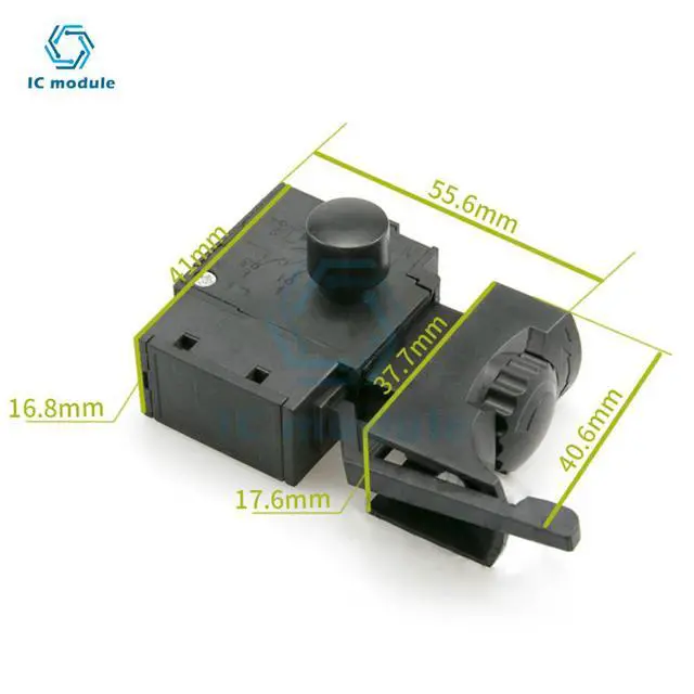 Alt view image 3 of 3 - 1PC FA2-6/1BLock On Power Tool Electric Drill Speed Control Trigger Button Switch 6(6)A 250V 5E4