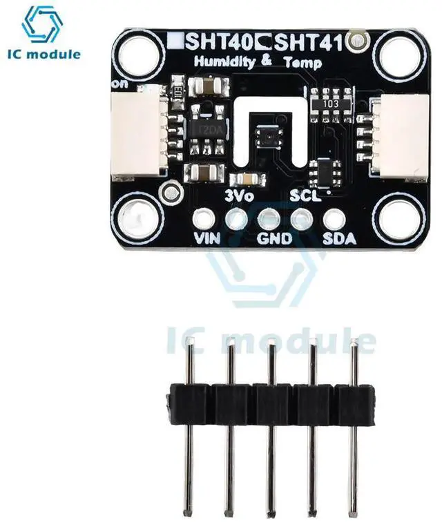 Main image of SHT40 Temperature Humidity Sensor Module Microcontroller I2C Breakout 3V 5V for Black with Pin