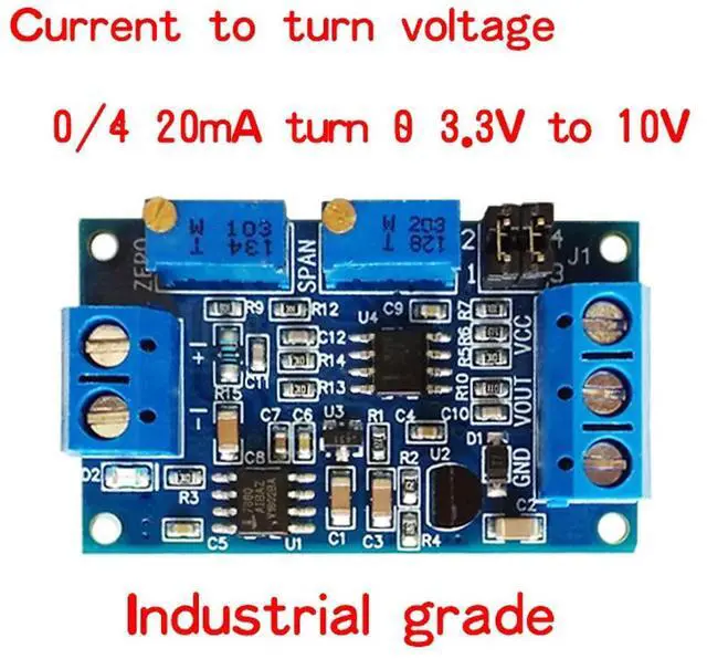 Main image of Current to Voltage Module 0/4-20mA to 0-3.3V 5V 10V Voltage Transmitter Converter Signal Module Board Power Supply