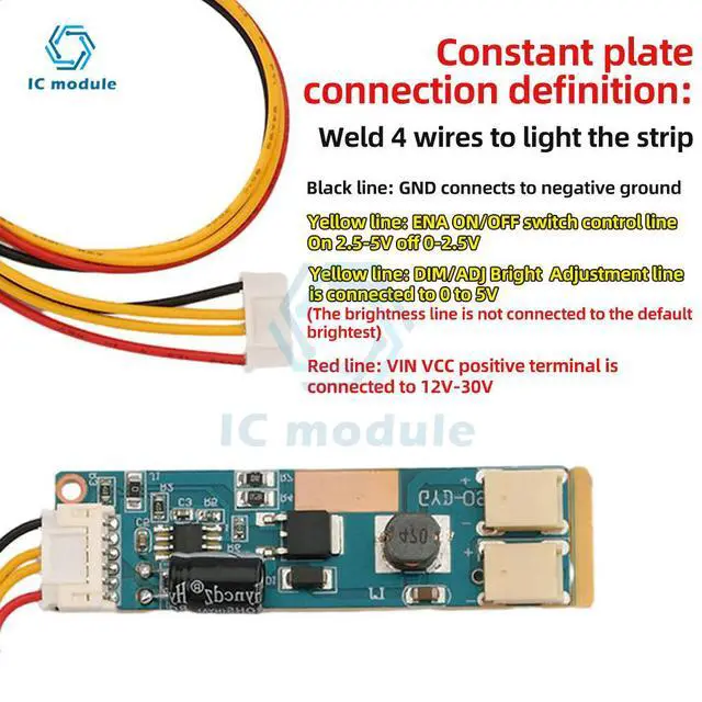 Alt view image 2 of 3 - LED step-down board LED light strip constant current plate high-voltage strip LED For universal 15-27 inch LCD Monitor