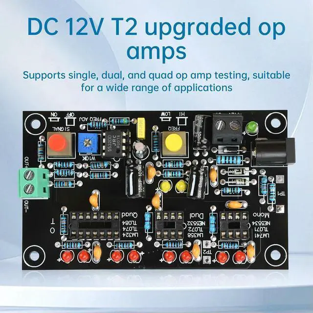 Alt view image 2 of 4 - T2 Amplifier OP AMP Tester For Single Mono Dual Quad OPAMP Chip High Speed Low Differentiation Tester Board Electronic Kit