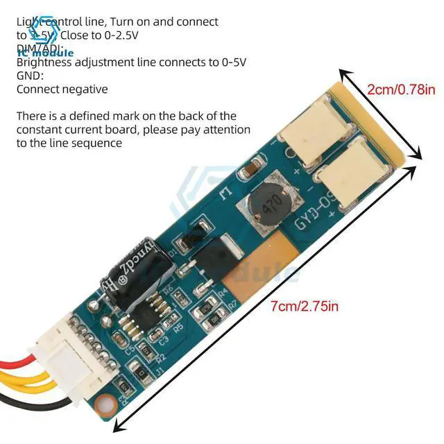 Alt view image 3 of 3 - LED step-down board LED light strip constant current plate high-voltage strip LED For universal 15-27 inch LCD Monitor