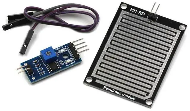 Alt view image 3 of 3 - Raindrop sensing module, rain sensor, rain sensing module, weather module, water level display module, water droplet
