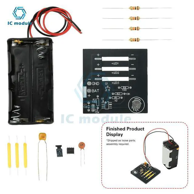 Alt view image 3 of 3 - Touch Stepless Dimming Electronic Soldering Kit, Fun Welding Practice Project, DIY Hobbyist Holiday Gift