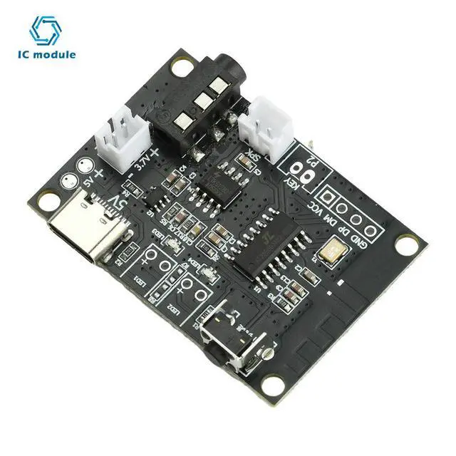 Alt view image 2 of 3 - DC 5V 5W Mono Bluetooth Amplifier Board PCBA Mini Audio Module Type-C interface 3.7V Lithium powered by