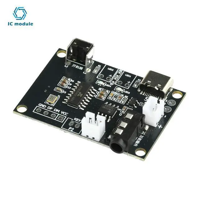 Alt view image 3 of 3 - DC 5V 5W Mono Bluetooth Amplifier Board PCBA Mini Audio Module Type-C interface 3.7V Lithium powered by
