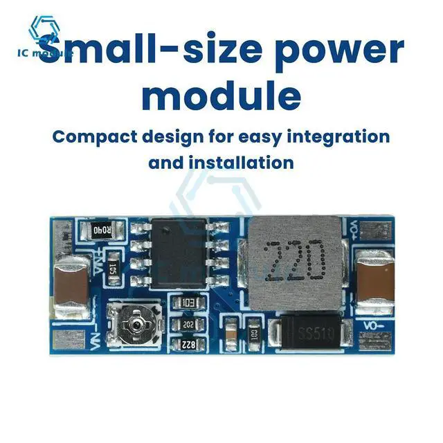 Alt view image 3 of 3 - Adjustable DC-DC Step-down Module 8-100V to 5-20V Power Module High Current 2A Small Volume for Electronics