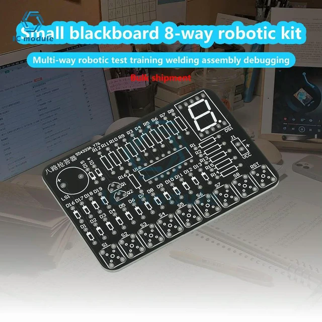 Alt view image 2 of 3 - Small Blackboard Eight-way Transponder Kit SYB52 Multi-way Robotic Test Practical Training elding Electronic Fabrication Kit