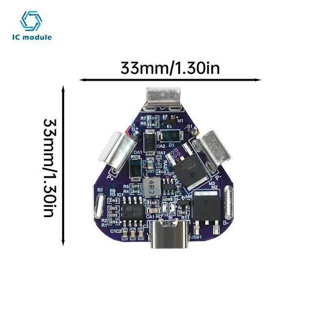 Alt view image 3 of 3 - 3S 12.6V 20A BMS Li-ion Lithium Protection Board 8650 Power Lithium Protection Board Type C for Electric Tool