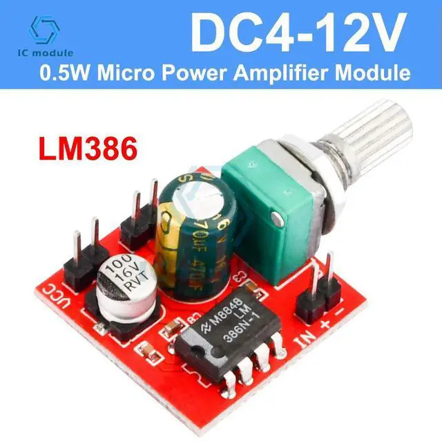 Main image of LM386 Power Amplifier Audio Board Mono Sound Amplifier 0.5W Mini Amplificador Speaker Home Sound Theater DIY
