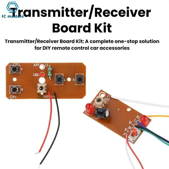 Alt view image 2 of 3 - Four-Channel RC Remote Control Module DIY RC Car Transmitter Receiver Board 27MHz Long Range High Power Motor Controller