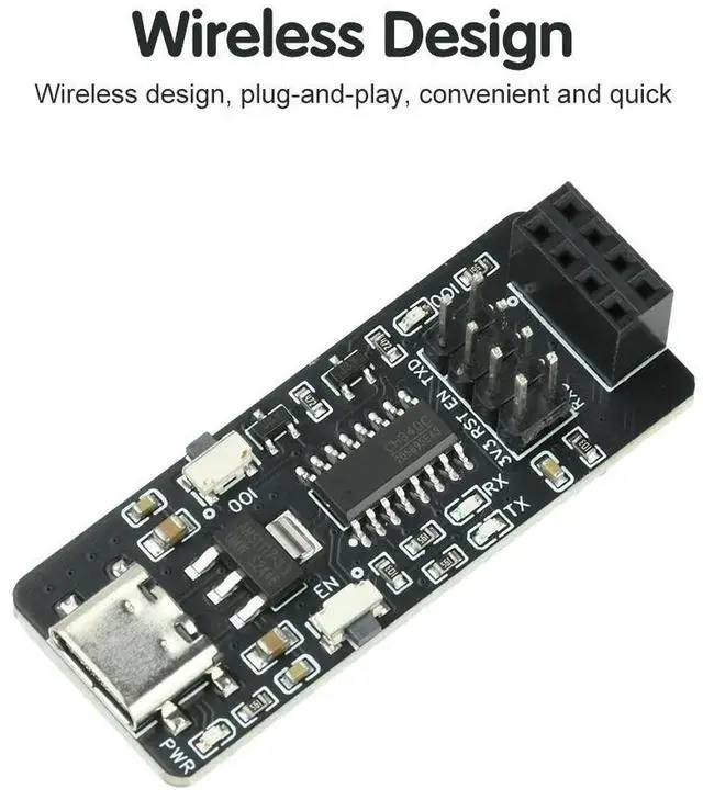 Alt view image 3 of 3 - ESP32 ESP-01/01S Transmission Module ESP8266 Serial Port Board Type-C Interface Electronic Kit